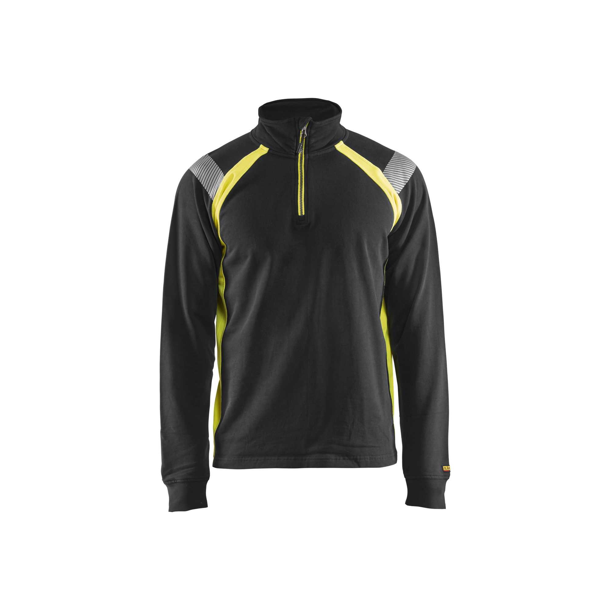 BLAKLADER 34321158 Hi Vis Reflective Half-zip Work Sweatshirt MEN - 100% Cotton